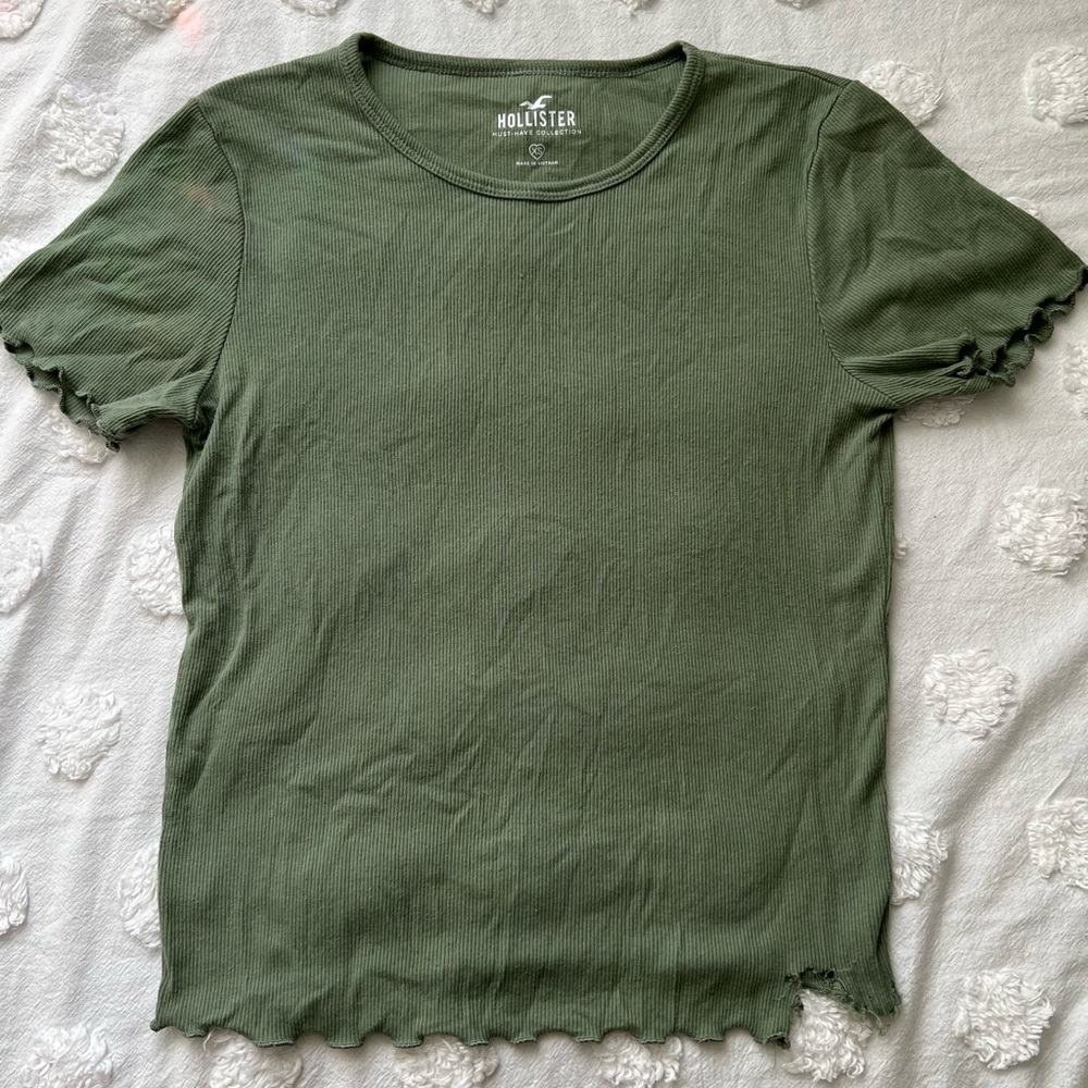 Olive green fitted top